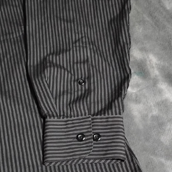 Egara Charcoal Pinstripe Dress Shirt - Picture 3 of 4